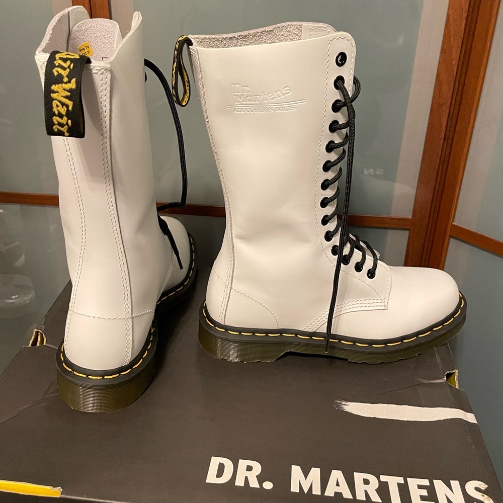 White Dr. Martens Boots NIB
